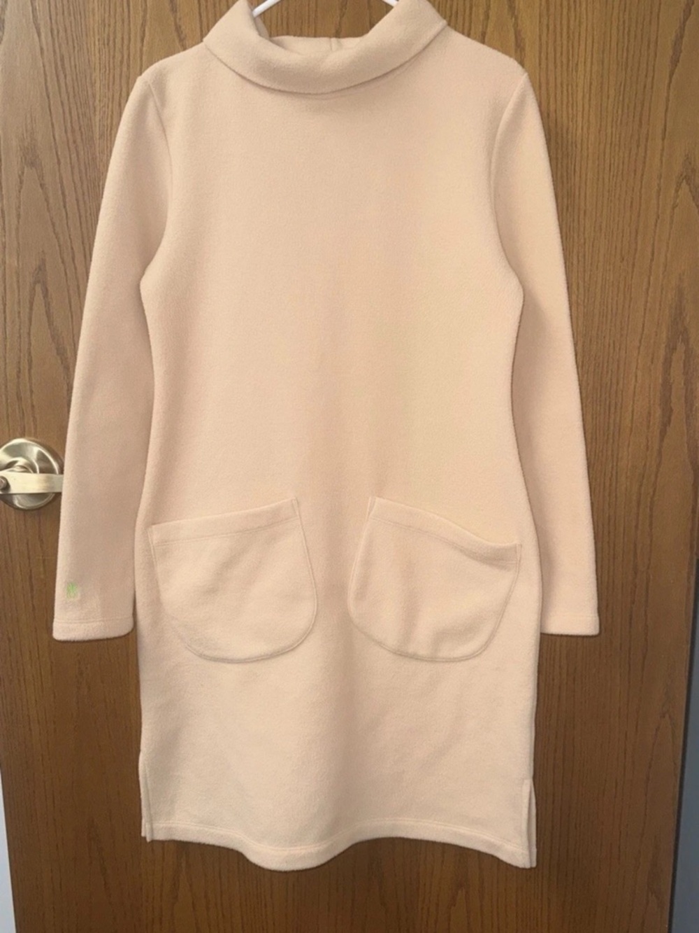 Dudley Stephens Dunham Turtleneck Dress in Natural Blush Sz Medium